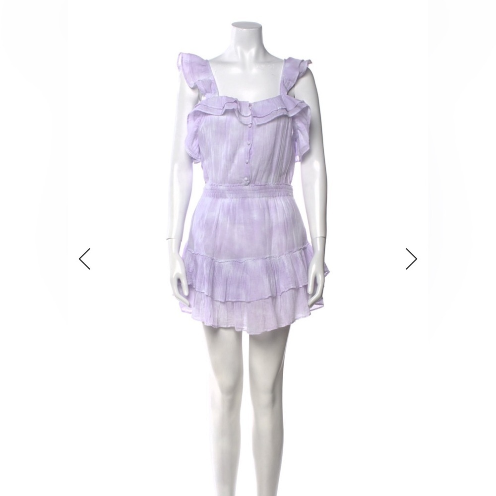 LoveShackFancy Lavender Ruffle Tie Dye Dress. Size S. Pristine - Picture 1 of 4